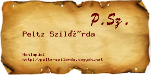 Peltz Szilárda névjegykártya